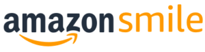 Amazon smile logo: dark blue and orange text "Amazon Smile" with a curved orange arrow under "amazon"